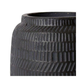 Kamiko Terracotta Vase / Black 21cm