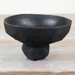 Black Cement Decorative Bowl / 23cm