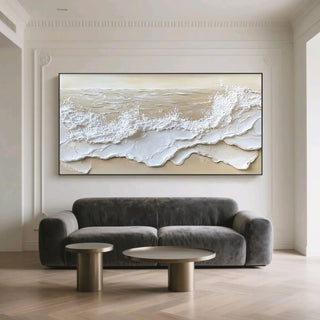3D textured beach-inspired canvas wall art Arkaim Home