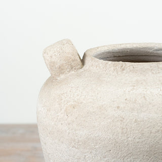 Almira Rustic Urn Vase / Beige 29cm