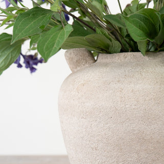 Almira Rustic Urn Vase / Beige 29cm