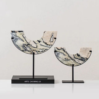 Sculptural marble decorative piece for modern interiors