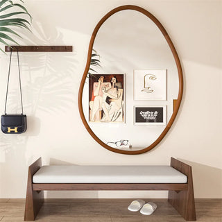 Irregular shaped mid century modern wall mirror