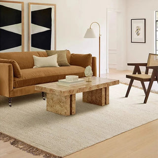 Handmade Jute + Cotton Rug / Beige