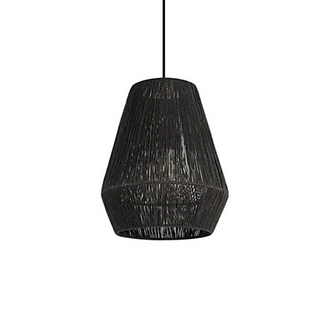 Sarinah black hemp rope pendant light – natural boho ceiling lights perfect for coastal, modern, Scandinavian, and rustic home decor. These eco-friendly hanging lamps add warmth and texture to living spaces, dining rooms, or bedrooms. Ideal for creating a cozy and stylish ambiance.