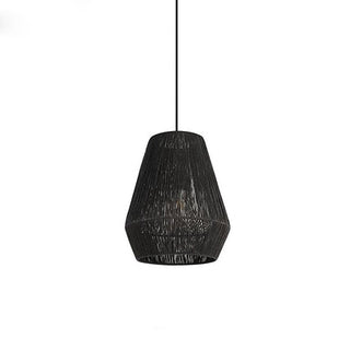 Sarinah black hemp rope pendant light – natural boho ceiling lights perfect for coastal, modern, Scandinavian, and rustic home decor. These eco-friendly hanging lamps add warmth and texture to living spaces, dining rooms, or bedrooms. Ideal for creating a cozy and stylish ambiance.
