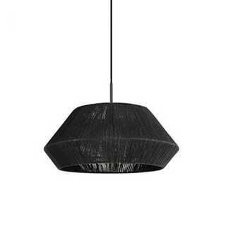 Sarinah black hemp rope pendant light – natural boho ceiling lights perfect for coastal, modern, Scandinavian, and rustic home decor. These eco-friendly hanging lamps add warmth and texture to living spaces, dining rooms, or bedrooms. Ideal for creating a cozy and stylish ambiance.