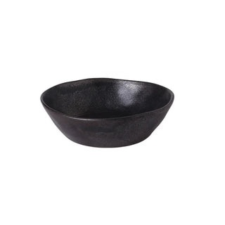 Black porcelain bowl with a stoneware-style matte texture, minimal design, and artisanal finish, ideal for serving soup, salad, or snacks.