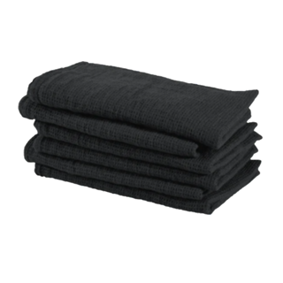 Black Linen Napkins for Kitchen and Bathroom Use, Elegant Drape and Natural Charm, Perfect for Dining Table and Home Décor – Soft, Durable, and Stylish Linen Tableware