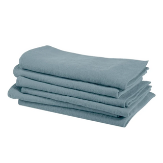 Blue Linen Napkins for Kitchen and Bathroom Use, Elegant Drape and Natural Charm, Perfect for Dining Table and Home Décor – Soft, Durable, and Stylish Linen Tableware