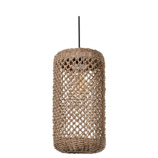 Handwoven Seagrass Pendant Light / Cylinder