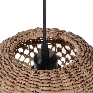 Handwoven Seagrass Pendant Light / Cylinder