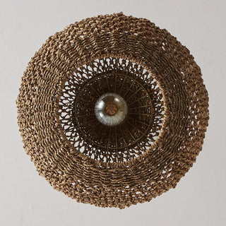 Handwoven Seagrass Pendant Light / Cylinder