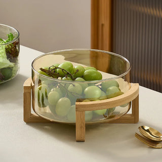 Modern glass bowl for salads and fruit, Arkaim Home
