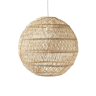 Melati handwoven rattan globe pendant lampshades – natural boho ceiling lights perfect for modern, Scandinavian, and rustic home decor. These eco-friendly hanging lamps add warmth and texture to living spaces, dining rooms, or bedrooms. Ideal for creating a cozy and stylish ambiance.