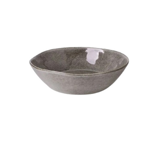 Grey porcelain bowl with a stoneware-style matte texture, minimal design, and artisanal finish, ideal for serving soup, salad, or snacks.