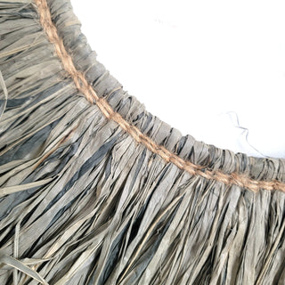 Handmade Raffia Wall Hanging / Grey