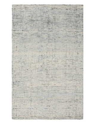Grey Nordic handmade wool and jute rug with a natural, heathered texture in neutral tones—ideal for minimalist and earthy home décor.