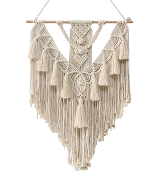 Handmade macrame wall hanging – a beautifully crafted natural home decor piece. Featuring intricate knot patterns and tassel details, this boho-inspired wall art adds texture and warmth to any space. Perfect for modern, rustic, or Scandinavian interiors. Ideal for living rooms, bedrooms, or entryways. 