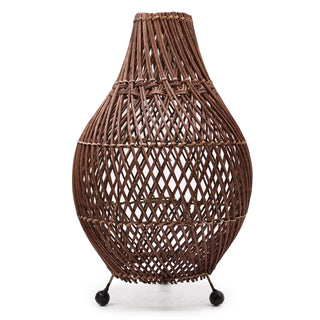 Handmade Rattan Table Lamp / Brown