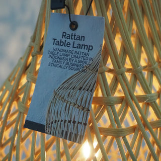 Handmade Rattan Table Lamp / Natural