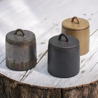 Minimal ceramic kitchen canisters for tea coffee and spices, Arkaim Home