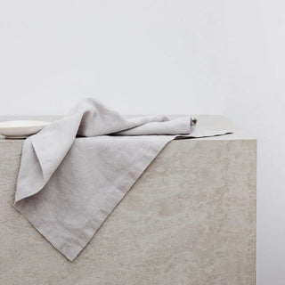 Light Grey Linen Napkins for Kitchen and Bathroom Use, Elegant Drape and Natural Charm, Perfect for Dining Table and Home Décor – Soft, Durable, and Stylish Linen Tableware