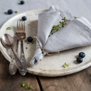 Light Grey Linen Napkins for Kitchen and Bathroom Use, Elegant Drape and Natural Charm, Perfect for Dining Table and Home Décor – Soft, Durable, and Stylish Linen Tableware