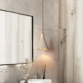 Minimalist cement ceiling light in natural contemporary style.
