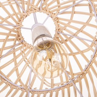 Melati handwoven rattan pendant lampshades – natural boho ceiling lights perfect for modern, Scandinavian, and rustic home decor. These eco-friendly hanging lamps add warmth and texture to living spaces, dining rooms, or bedrooms. Ideal for creating a cozy and stylish ambiance.
