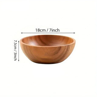 Wooden serving bowls for salads, fruit and snacks