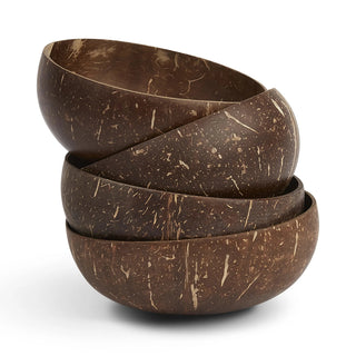 Set of handmade coconut shell bowls, Arkaim Home