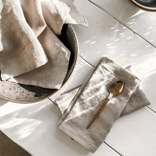 Natural Linen Napkins for Kitchen and Bathroom Use, Elegant Drape and Natural Charm, Perfect for Dining Table and Home Décor – Soft, Durable, and Stylish Linen Tableware