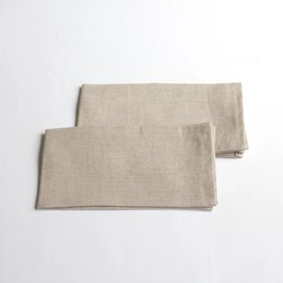 Set of 2 natural linen napkins for modern, minimalist or rustic table setting.