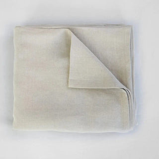 Natural flax linen flat sheet set for modern, minimalist, boho and scandi bedrooms.