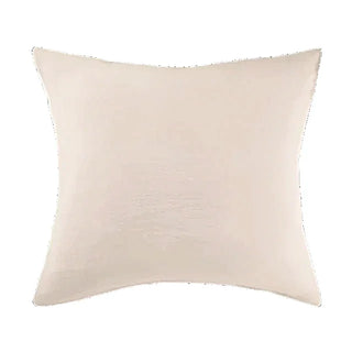 Natural pure linen square pillowcase with envelope closure, available from Arkaim Home in a variety of sizes and soft, pastel colours. Perfect for styling a relaxed, all-season bedroom look.