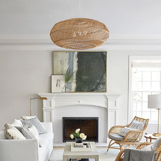 Melati handwoven rattan oval pendant lampshades – natural boho ceiling lights perfect for modern, Scandinavian, and rustic home decor. These eco-friendly hanging lamps add warmth and texture to living spaces, dining rooms, or bedrooms. Ideal for creating a cozy and stylish ambiance.
