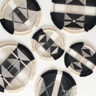 Safiya handwoven macrame wall art – a natural boho wall decor piece perfect for adding contrast, texture and interest to any space. Crafted from eco-friendly materials, this stylish wall hanging enhances modern, rustic, and Scandinavian interiors. Ideal for gallery walls, living rooms, or entryways.