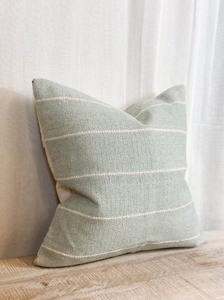 Striped cotton cushion for modern, contemporary and natural interiors.