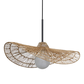 Utama Single-Tier Handwoven Jute Pendant Light – creative ceiling light crafted with intricate artistry. This Wabi-Sabi-inspired hanging lamp adds natural elegance to bedrooms, kitchen islands, dining areas, or coffee tables. Perfect for boho, Scandi, and eco-friendly home décor.