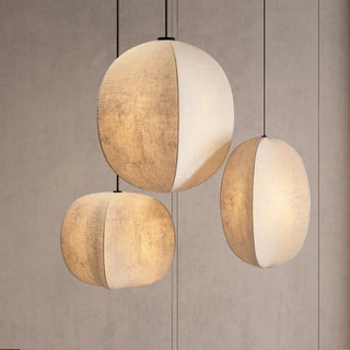 wabi-sabi-linen-fabric-pendant-lights-bedroom-living room-ceiling-lights-nordic-style-pendant-natural-homeware-natural-wabi-sabi-zen-home-decor