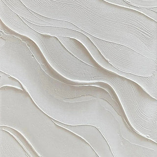 Textured abstract wave wall art in creamy white tones Arkaim Home