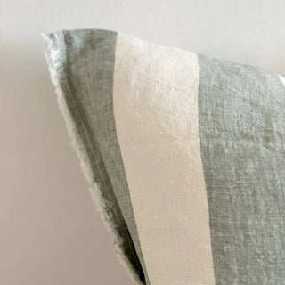 Striped decorative cushion for modern, coastal and relaxed interiors.