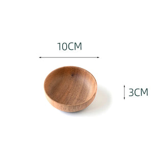 Round wooden bowl for natural table styling, Arkaim Home